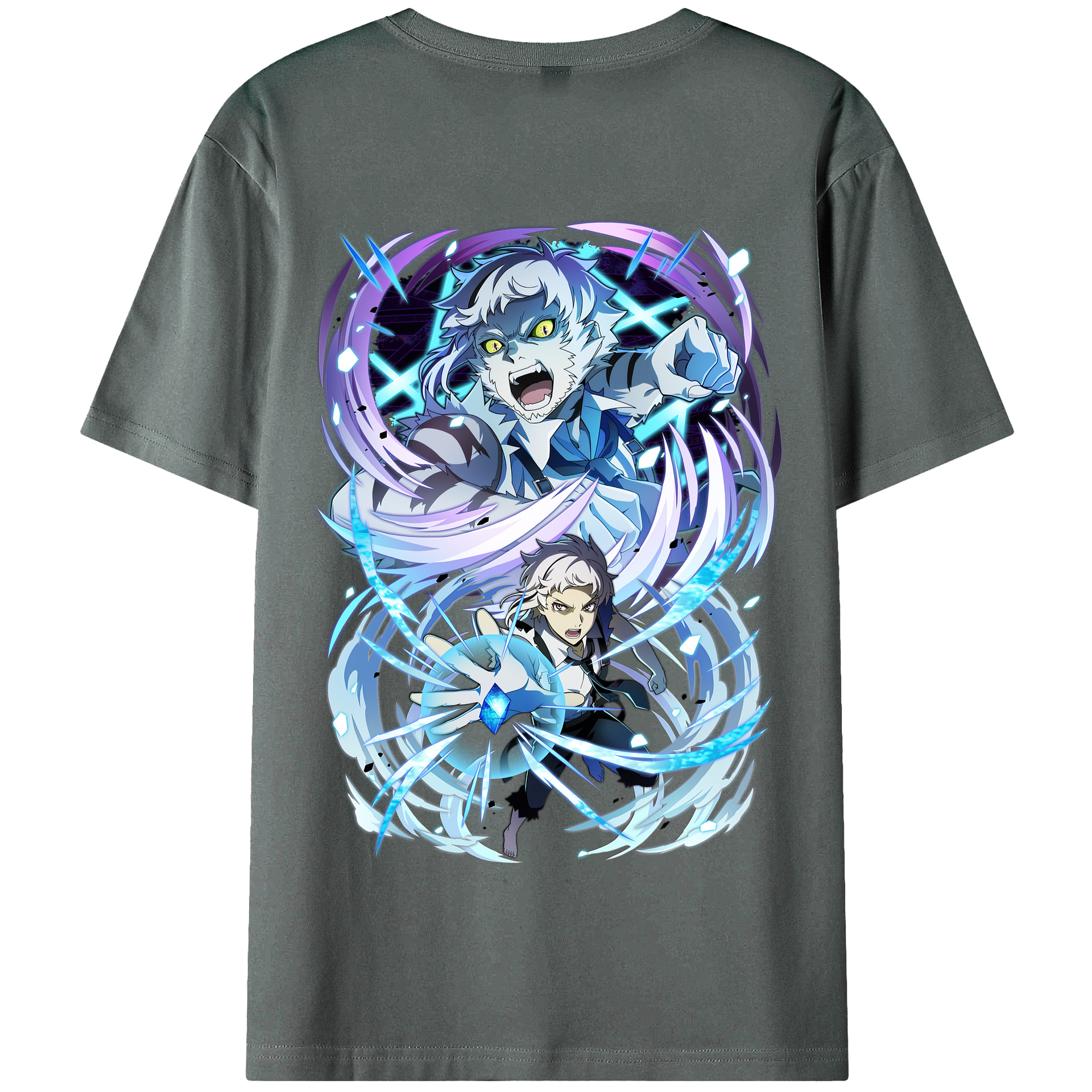 （画像用） 文豪ストレイドッグス Bungo Stray Dogs 綿100％半袖Tシャツ（背面プリント）